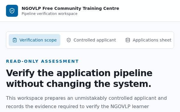 Screenshot of LMS Application Pipeline Audit