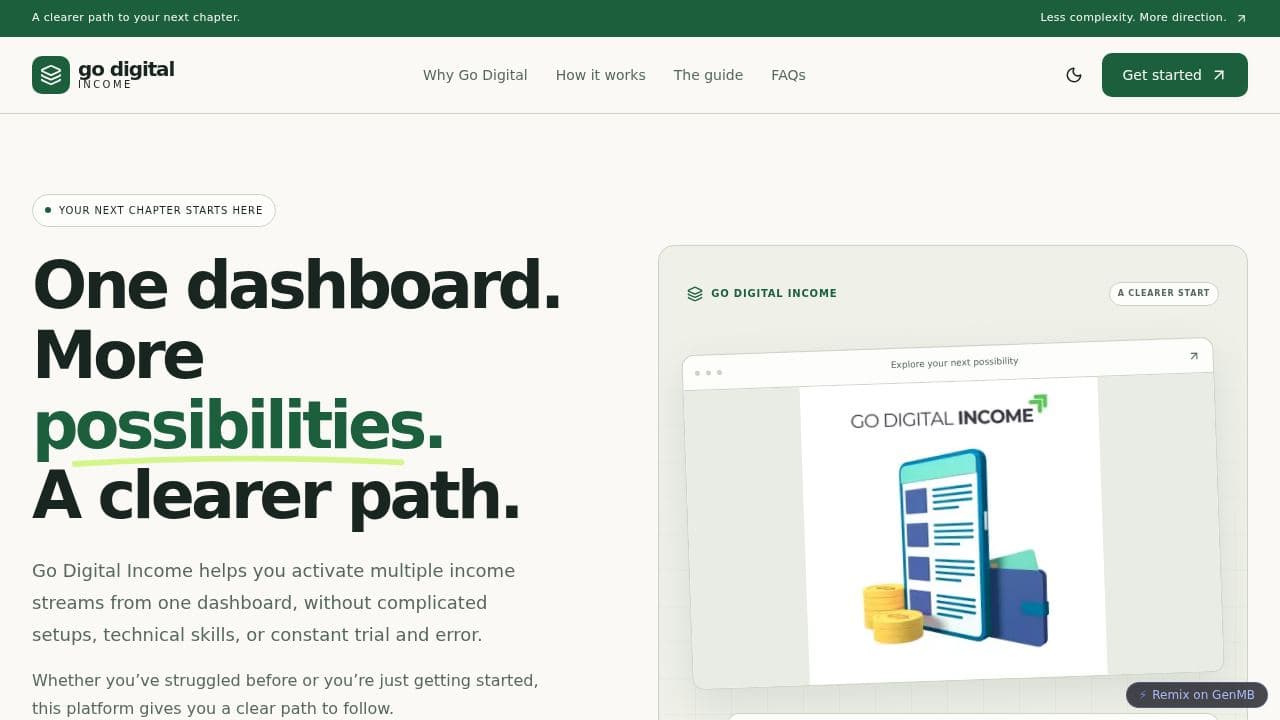 Screenshot of Go Digital Income