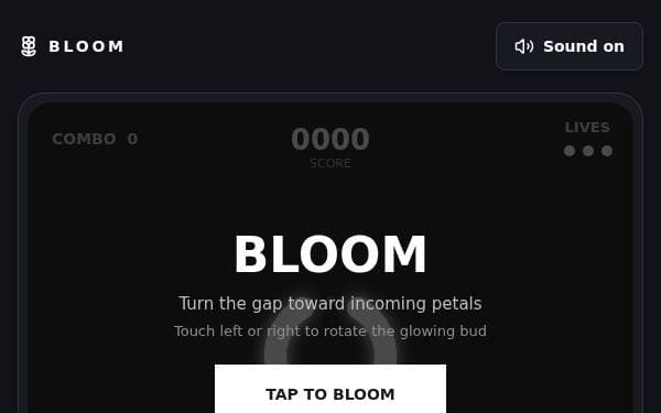 Screenshot of Bloom Petal Catcher