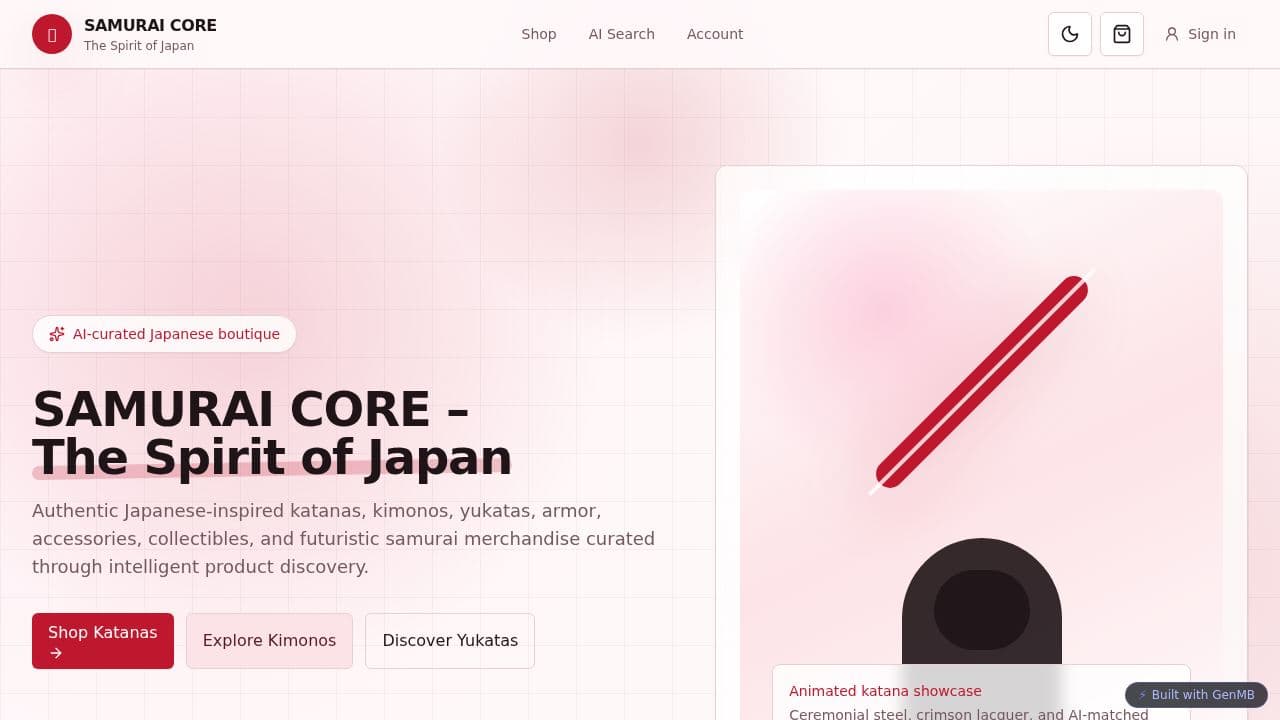 Screenshot of Samurai Core