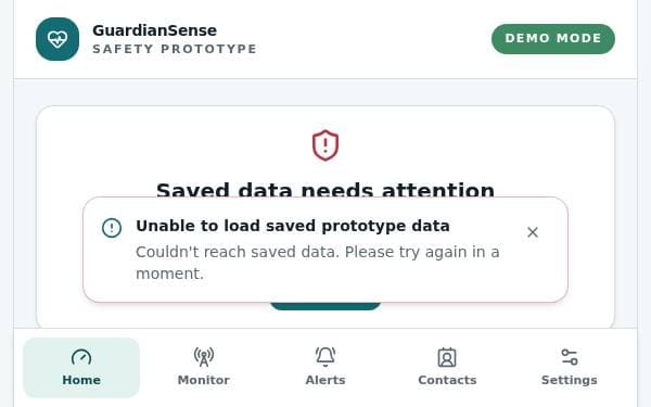 Screenshot of SafeSense AI