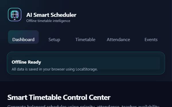 Screenshot of AI Smart Scheduler