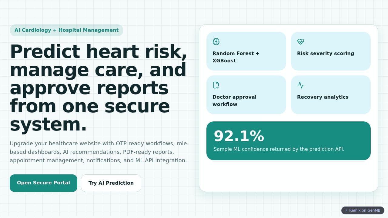 Screenshot of CardioSphere AI