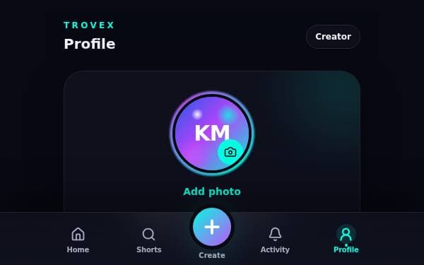 Screenshot of Trovex Profile