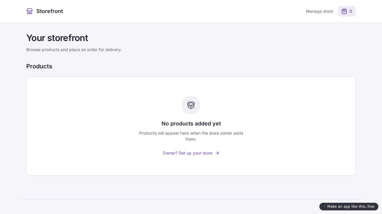 Screenshot of Store Admin
