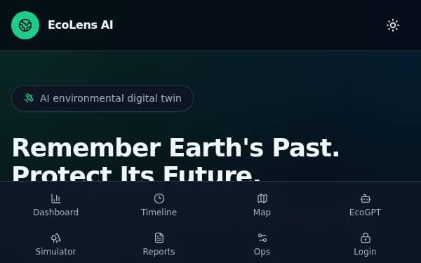 Screenshot of EcoLens AI
