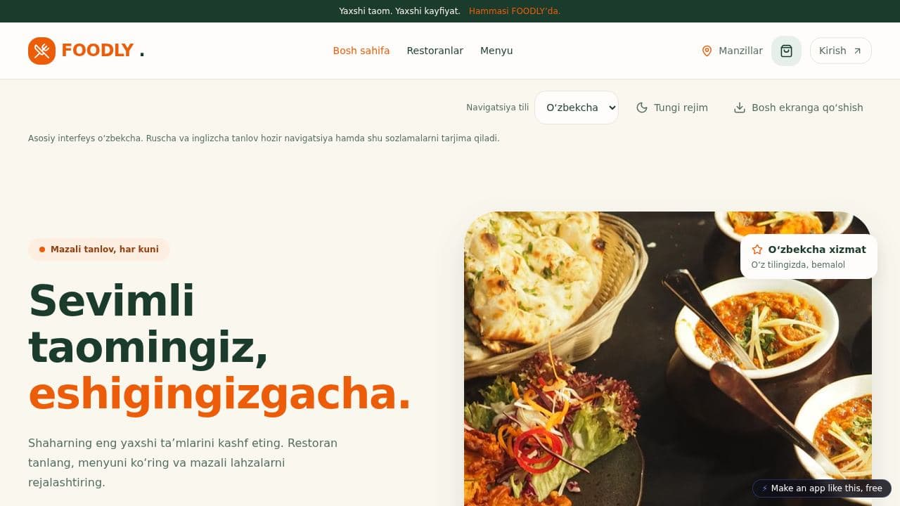 Screenshot of O‘zbekcha suhbat