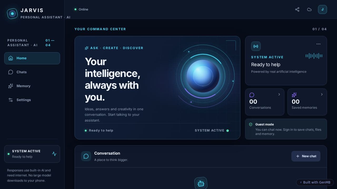 Screenshot of JARVIS AI Assistant