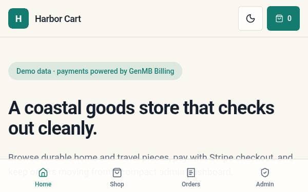 Screenshot of Harbor Cart