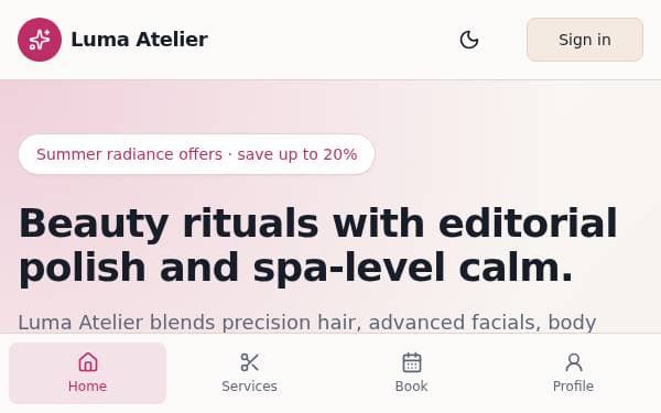 Screenshot of Luma Atelier