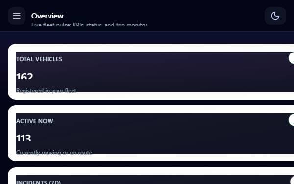Screenshot of FleetPulse Analytics