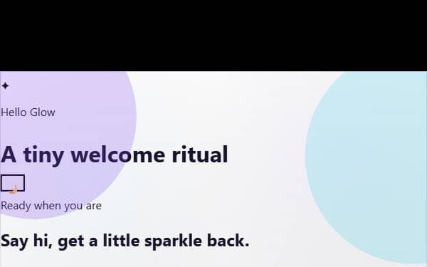 Screenshot of Hello Glow