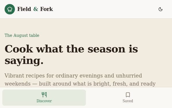 Screenshot of Field & Fork