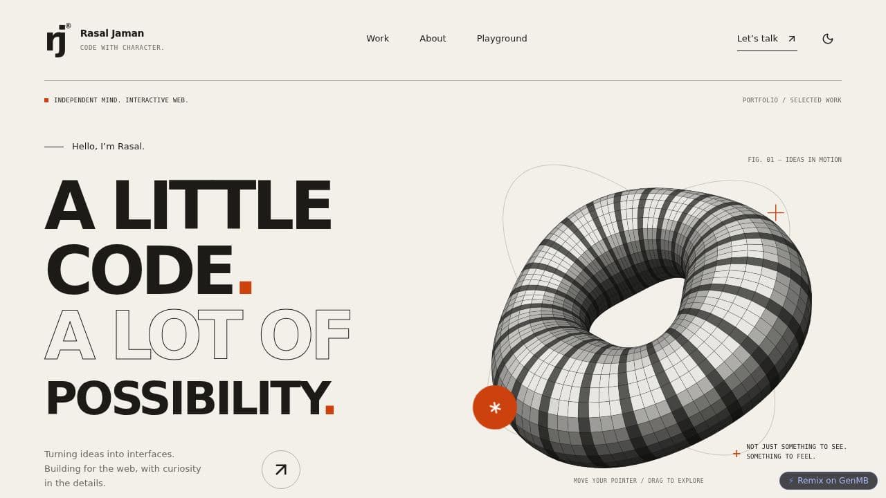 Screenshot of Rasal Jaman Portfolio