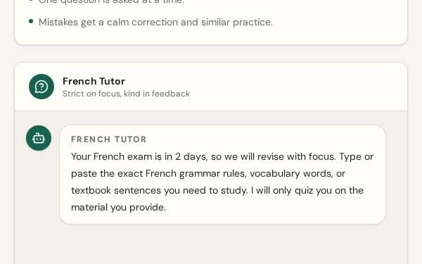 Screenshot of French Exam Ace
