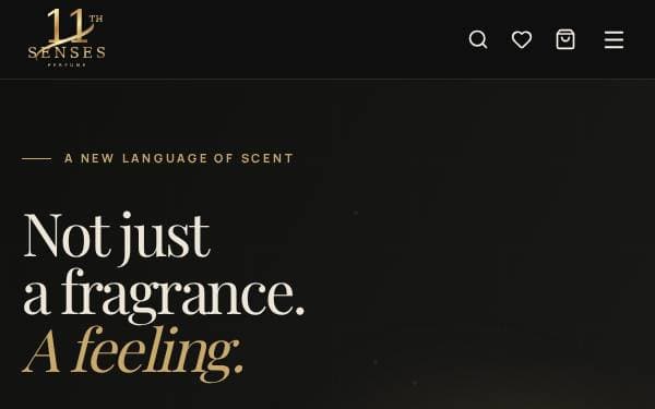 Screenshot of 11 SENSES Fragrance House