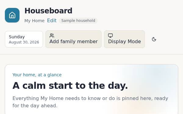 Screenshot of Houseboard Home