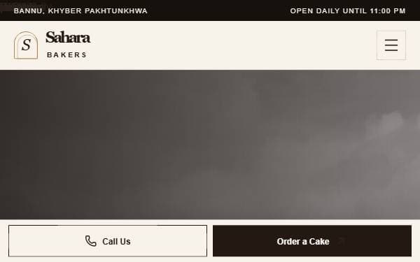 Screenshot of Sahara Bakers