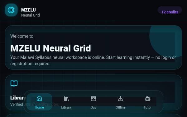Screenshot of MZELU Neural Grid