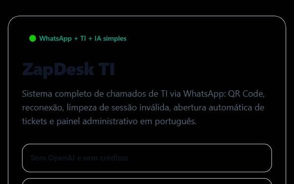 Screenshot of ZapDesk TI