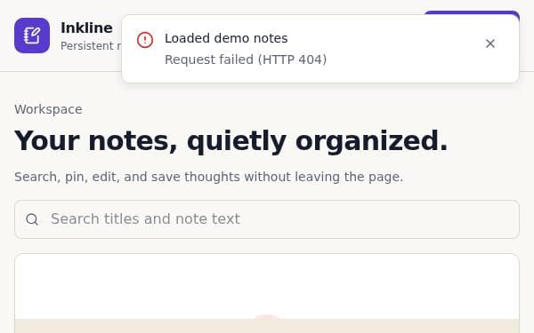 Screenshot of Inkline Notes