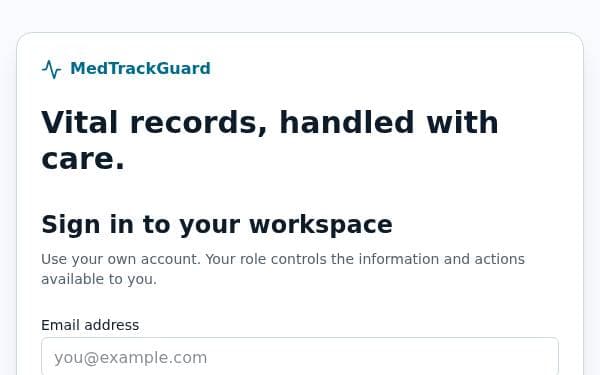 Screenshot of Secure Vital Records