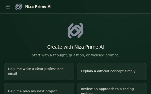 Screenshot of Niza Prime AI