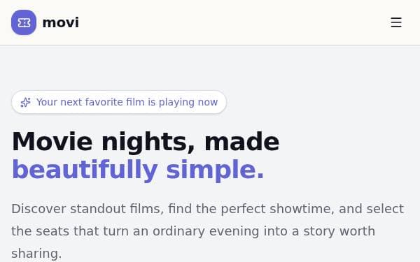 Screenshot of Movie Ticket Booking