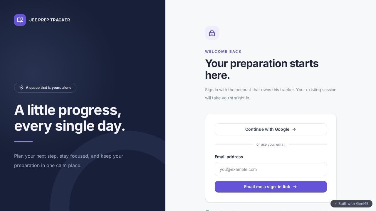 Screenshot of Secure Tracker Access
