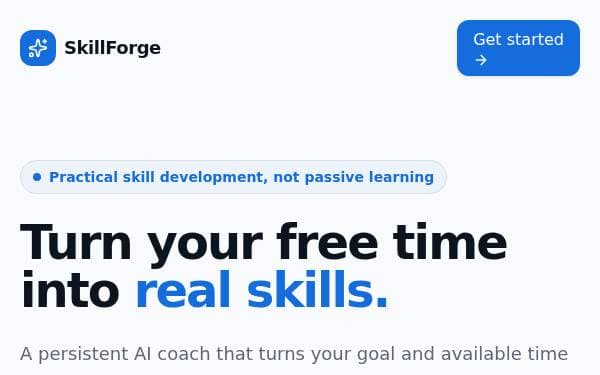 Screenshot of SkillSprint AI Coach