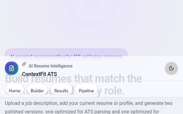 Screenshot of ContextFit ATS