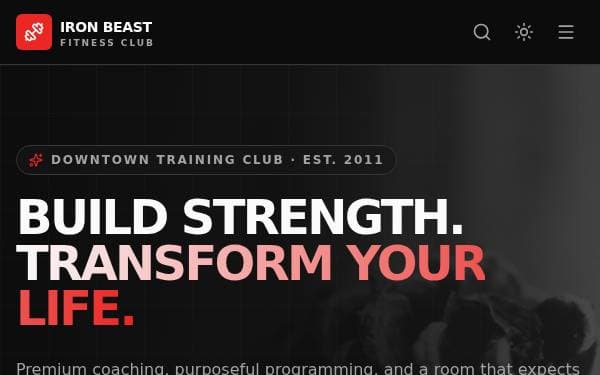 Screenshot of Iron Beast Fitness