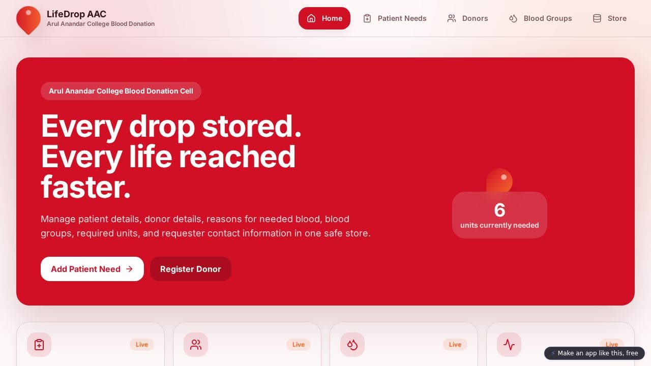 Screenshot of LifeDrop AAC (Remix)