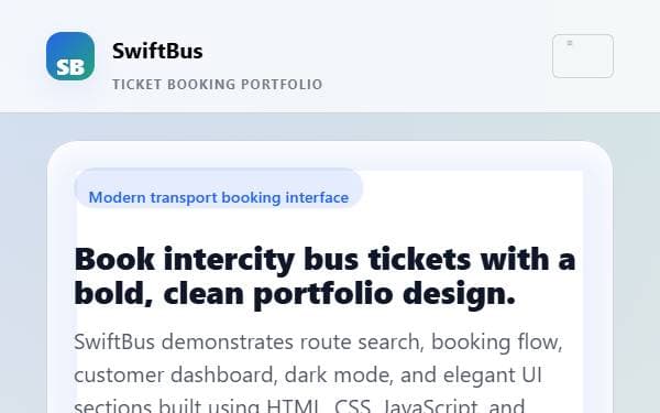 Screenshot of SwiftBus Portfolio
