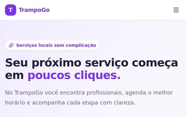 Screenshot of TrampoGo Services Marketplace