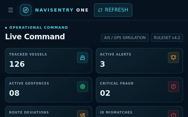 Screenshot of Navisentry One
