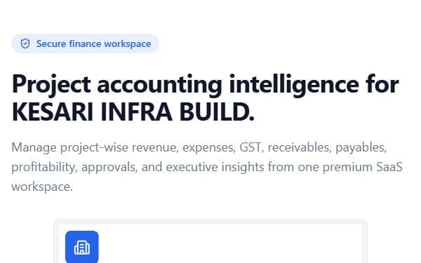 Screenshot of Kesari LedgerIQ