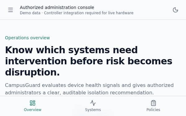 Screenshot of CampusGuard Monitor
