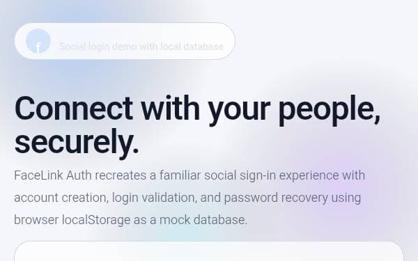 Screenshot of FaceLink Auth
