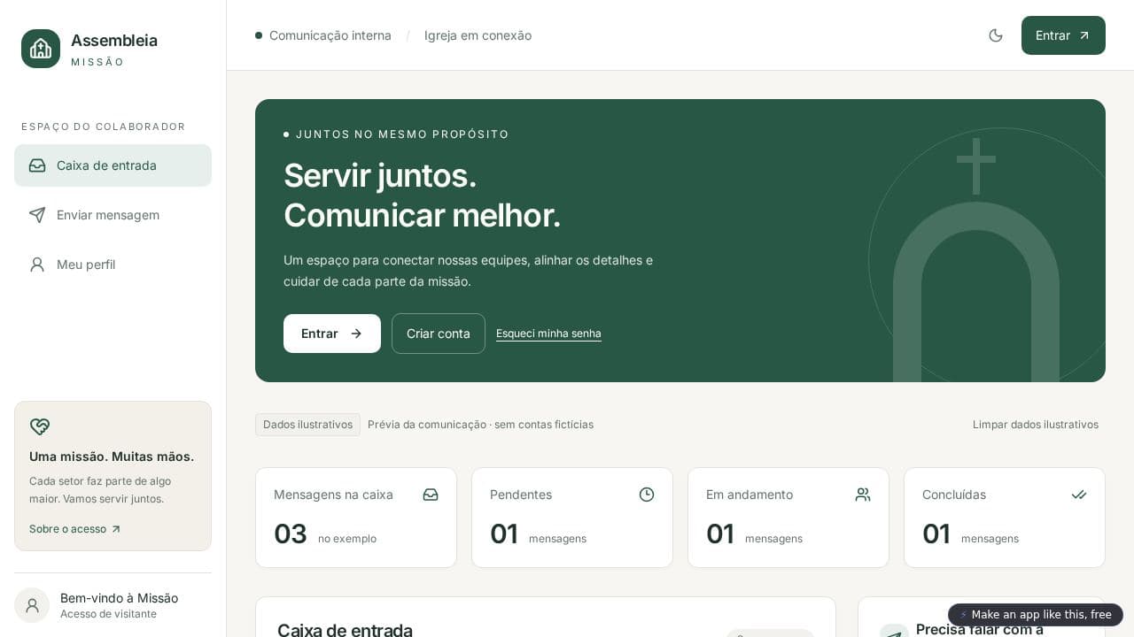 Screenshot of Assembleia Missão
