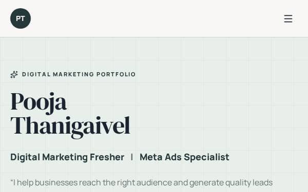 Screenshot of Marketing Portfolio Hub