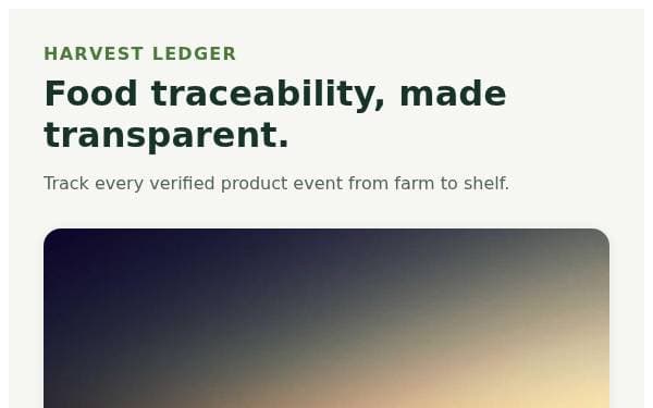 Screenshot of Harvest Ledger