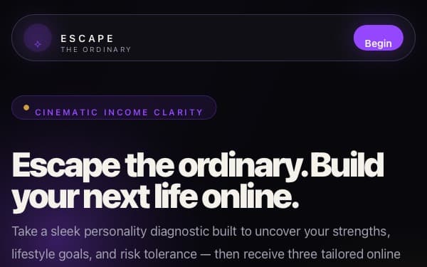 Screenshot of Escape The Ordinary