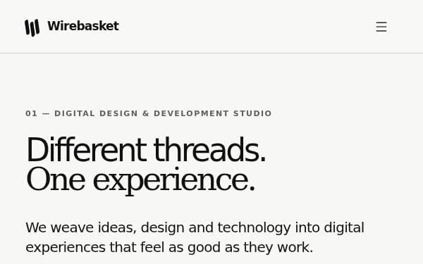Screenshot of Wirebasket Studio