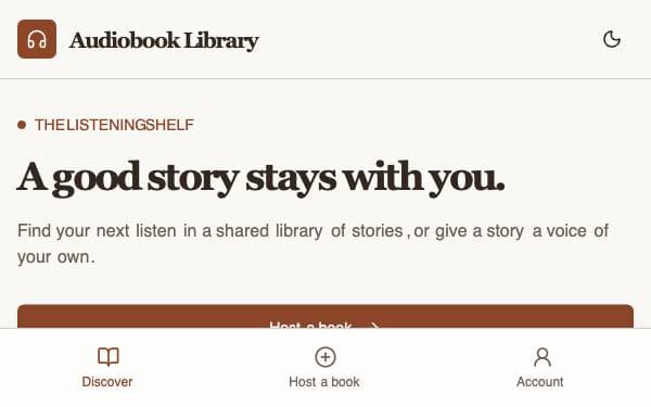 Screenshot of Audiobook Library