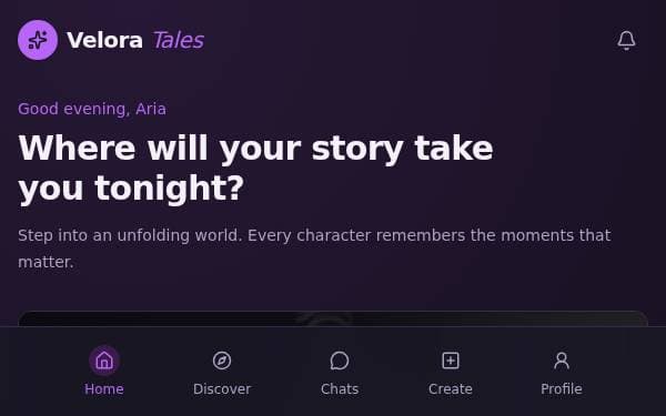 Screenshot of Velora Tales