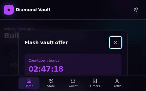 Screenshot of Diamond Vault