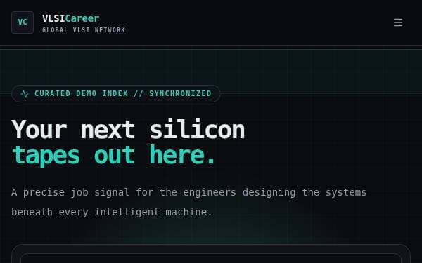 Screenshot of VLSI Career Portal