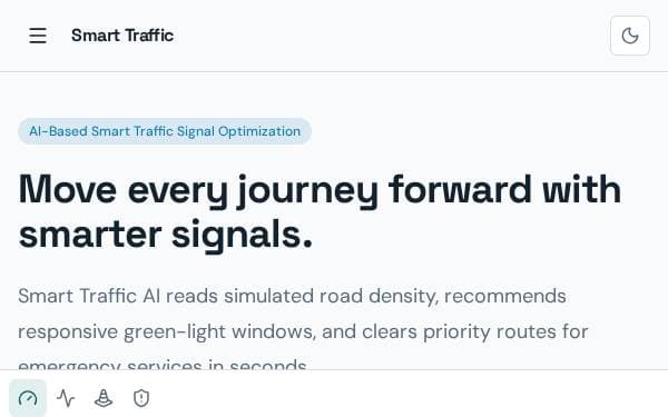 Screenshot of Smart Traffic AI