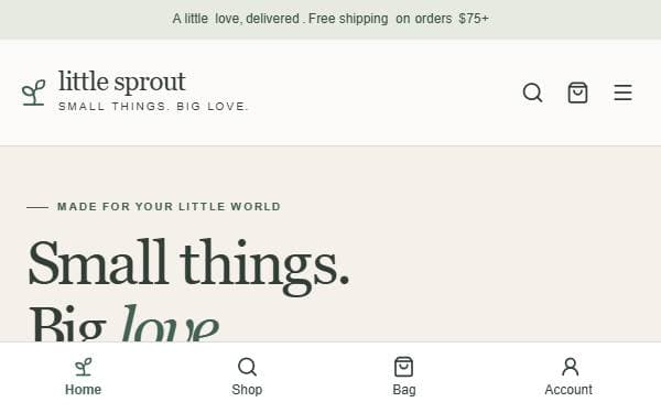 Screenshot of Baby Shop E-Commerce